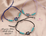 Turquoise Beads Colorful Turtle Stretch Bracelets .