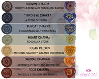 Seven Chakra Reiki Healing Gemstone Heart Shapes - www.blissfulagate.com