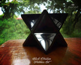Black Obsidian Platonic Set Solids Sacred Geometric Set