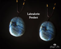 Gemstone Labradorite Pendant Necklace - www.blissfulagate.com