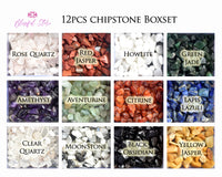 Set of 12 Raw Crystals Stones Reiki Home Decors Set