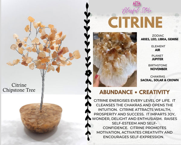 Citrine Gemstone Bonsai Tree - www.blissfulagate.com