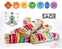 Seven Chakra Sage Smudging Tool - www.blissfulagate.com