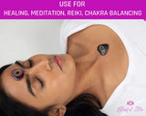 Seven Chakra Reiki Healing Gemstone Heart Shapes - www.blissfulagate.com
