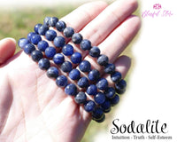 Genuine Sodalite 8 mm beads Bracelet