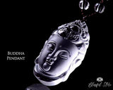 Crystal Buddha Face Pendant. - www.blissfulagate.com