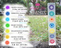 Selenite Seven Chakra Charging  Stick