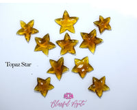 Star Hand Carved Topaz Gemstone - www.blissfulagate.com