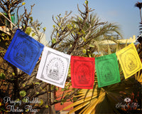 Praying Buddha Tibetan Flags