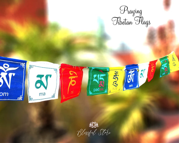 Om Mani Padme Hum Tibetan Flags