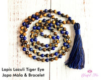 Tiger Eye Lapis Lazuli 108 Beads Japa Mala