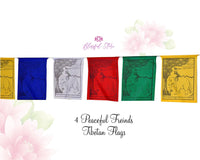 4 Peaceful Friends Tibetan Flags - www.blissfulagate.com
