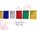 4 Peaceful Friends Tibetan Flags - www.blissfulagate.com