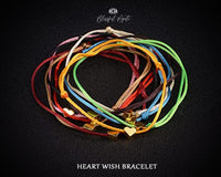 Heart Charm Hemp Braided Wish Bracelets