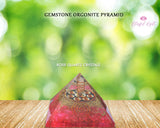 7 Chakra Rose Quartz Crystal Gemstone EMF Pyramids.