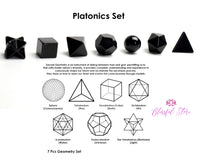 Obsidian Platonic Solids Sacred Geometric Set