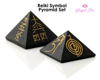 Red Hasoer Reiki Symbol Pyramids