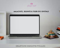 Malachite Mix Crystal Gemstone EMF Pyramids. ( Om Pyramid )
