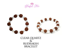 Clear Quartz Rudraksh Bracelet - www.blissfulagate.com