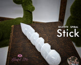 Selenite Spiral Crystal Point Wand