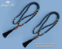 Labradorite And Seven Chakra Mix 108 Mala Bracelet Combo