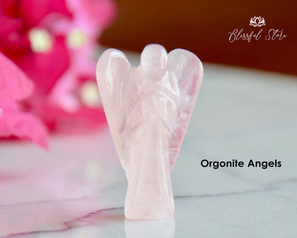 Rose Quartz Stone Angel Fengshui Angel 5.5 cm