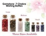 Orgonite Seven Chakra Gemstone Mini Bottle Wishing Bottle - www.blissfulagate.com