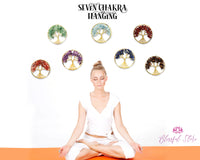 Seven Chakra Gemstones Tree of Life Wall Hanging - www.blissfulagate.com