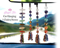 Car Hanging Seven Chakra Stones - www.blissfulagate.com