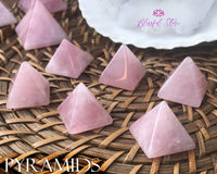 Gemstone Moonstone Mini Crystal Pyramid - www.blissfulagate.com