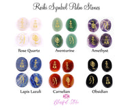Lapiz Lazuli Reiki Symbols Palm Stones
