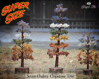 Seven Chakra Big Size Gemstone Trees - www.blissfulagate.com