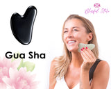 Black Obsidian Gemstone Face Massager Gua Sha - www.blissfulagate.com