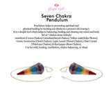 Orgonite Seven Chakra Bonded Gemstone Pendulum - www.blissfulagate.com