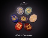 Seven Chakra Reiki Healing Gemstone Oval Shapes