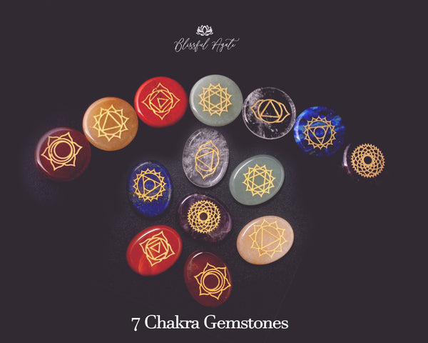 Seven Chakra Reiki Healing Gemstone - www.blissfulagate.com