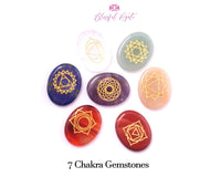 Seven Chakra Reiki Healing Gemstone Circle Shape - www.blissfulagate.com