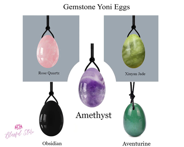 Gemstone Massage Eggs - www.blissfulagate.com