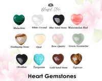 Gemstone Heart Shaped Charm Pendant