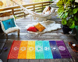 Seven Chakra Yoga Tapestry Reiki Blankets - www.blissfulagate.com