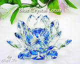 Blue Color Crystal Lotus - www.blissfulagate.com