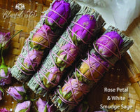 Rose Petal Sage Smudging Tool - www.blissfulagate.com