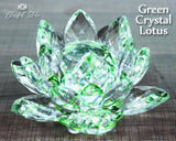 Green Color Crystal Lotus - www.blissfulagate.com