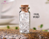 Orgonite Clear Quartz Gemstone Mini Bottle Wishing Bottle - www.blissfulagate.com