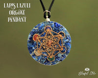 Orgonite Lapis Lazuli Gemstone Pendant - www.blissfulagate.com
