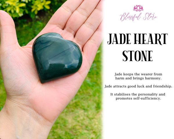 Orgonite Jade Gemstone Heart - www.blissfulagate.com