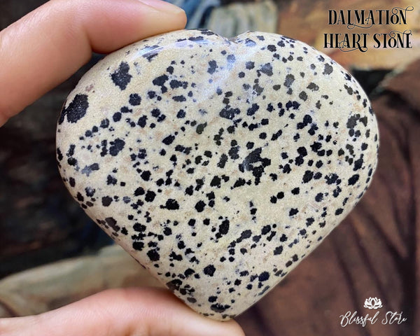 Orgonite Dalmatian Gemstone Heart - www.blissfulagate.com