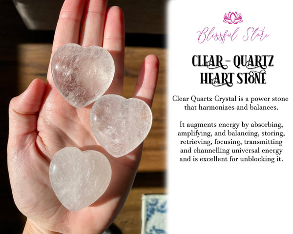 Orgonite Clear Quartz Gemstone Heart - www.blissfulagate.com