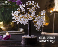 Clear Quartz Gemstone Chipstone Tree