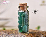 Orgonite Jade Gemstone Mini Bottle Wishing Bottle - www.blissfulagate.com